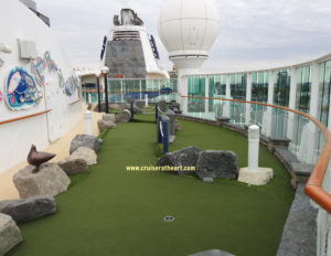 Mini Golf course on board Royal Caribbean Serenade of the Seas Cruise Ship