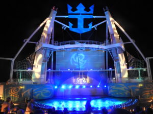 Aqua Theatre at night on Allure of the Seas
