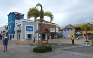 St Kitts portside shopping area