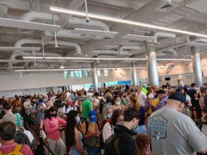 Miami cruise embarkation scene